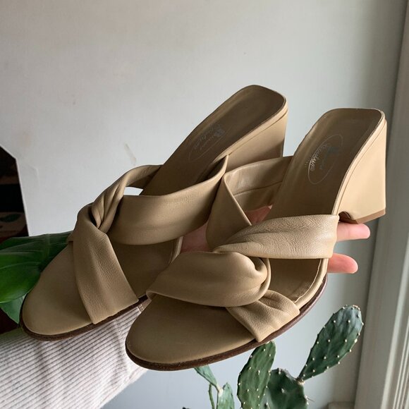 Browns Leather Wedge Mule Sandal - Picture 2 of 5